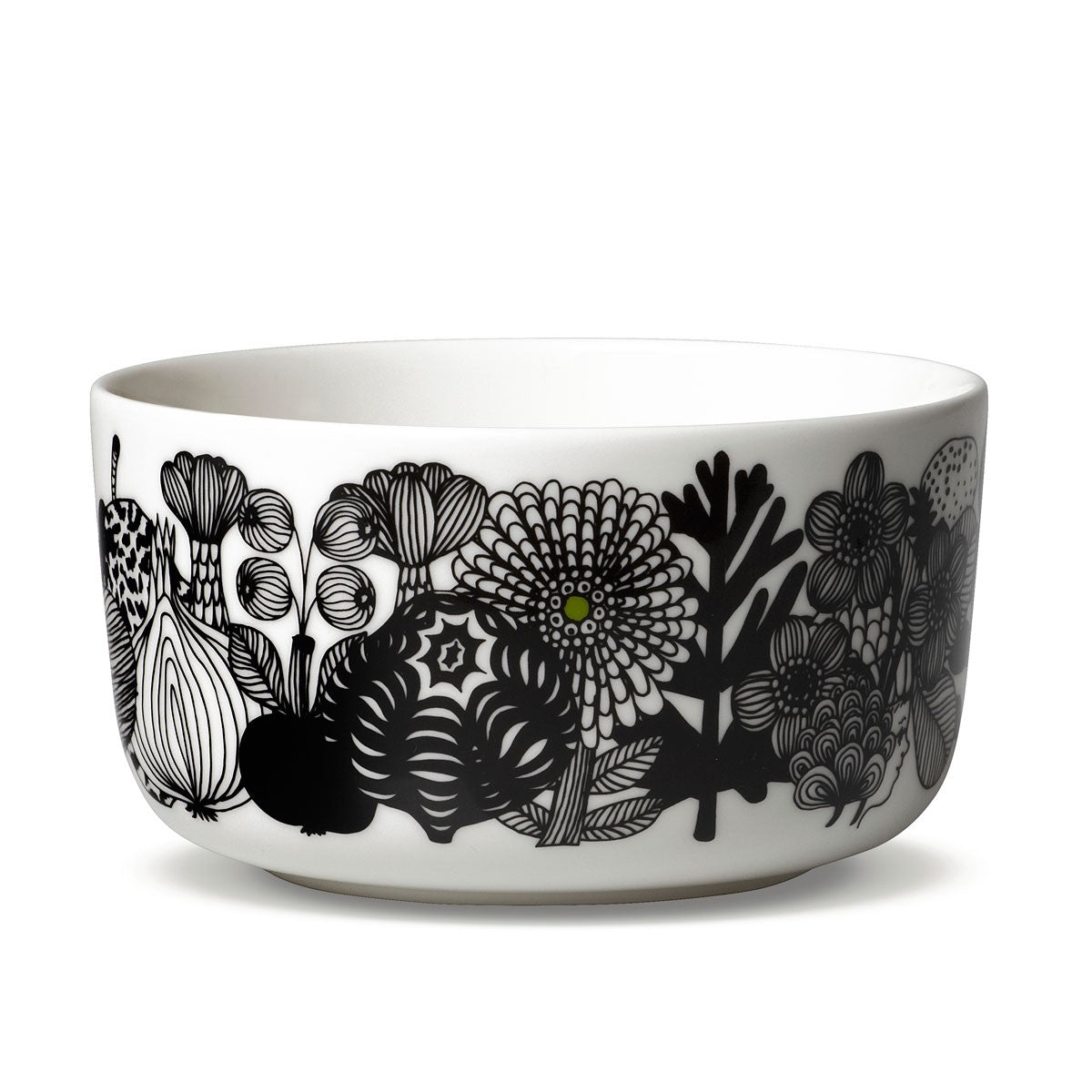 Marimekko Siirtolapuutarha Black / White / Green Soup / Cereal Bowl