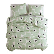 Marimekko Unikko Sage / Off White / Dark Blue King Duvet Cover Set