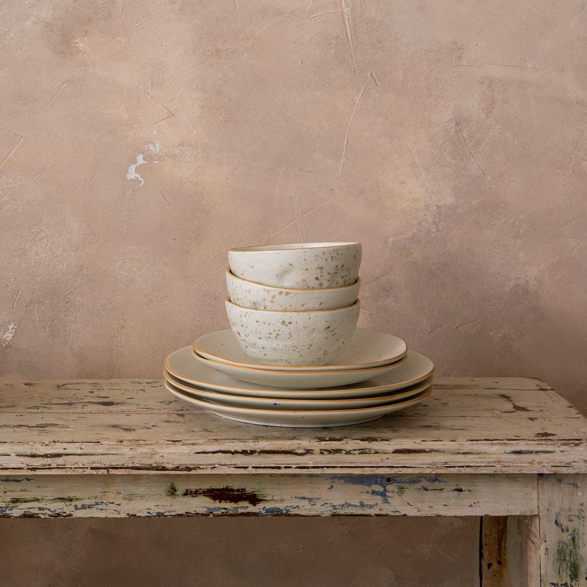 Pentik Kajo White / Brown Salad Plate