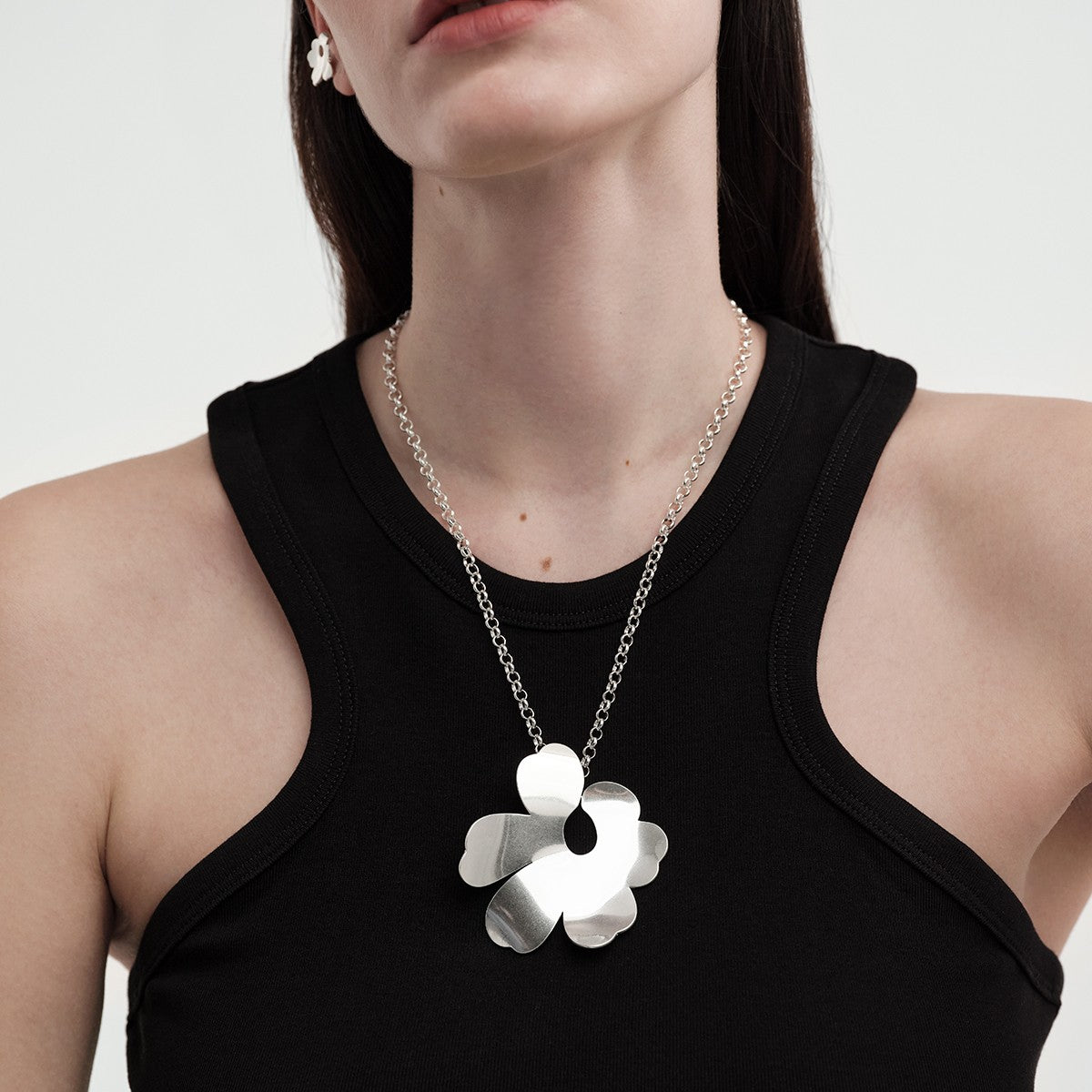 Kalevala x Marimekko Unikko Large Silver Necklace - Anniversary Edition