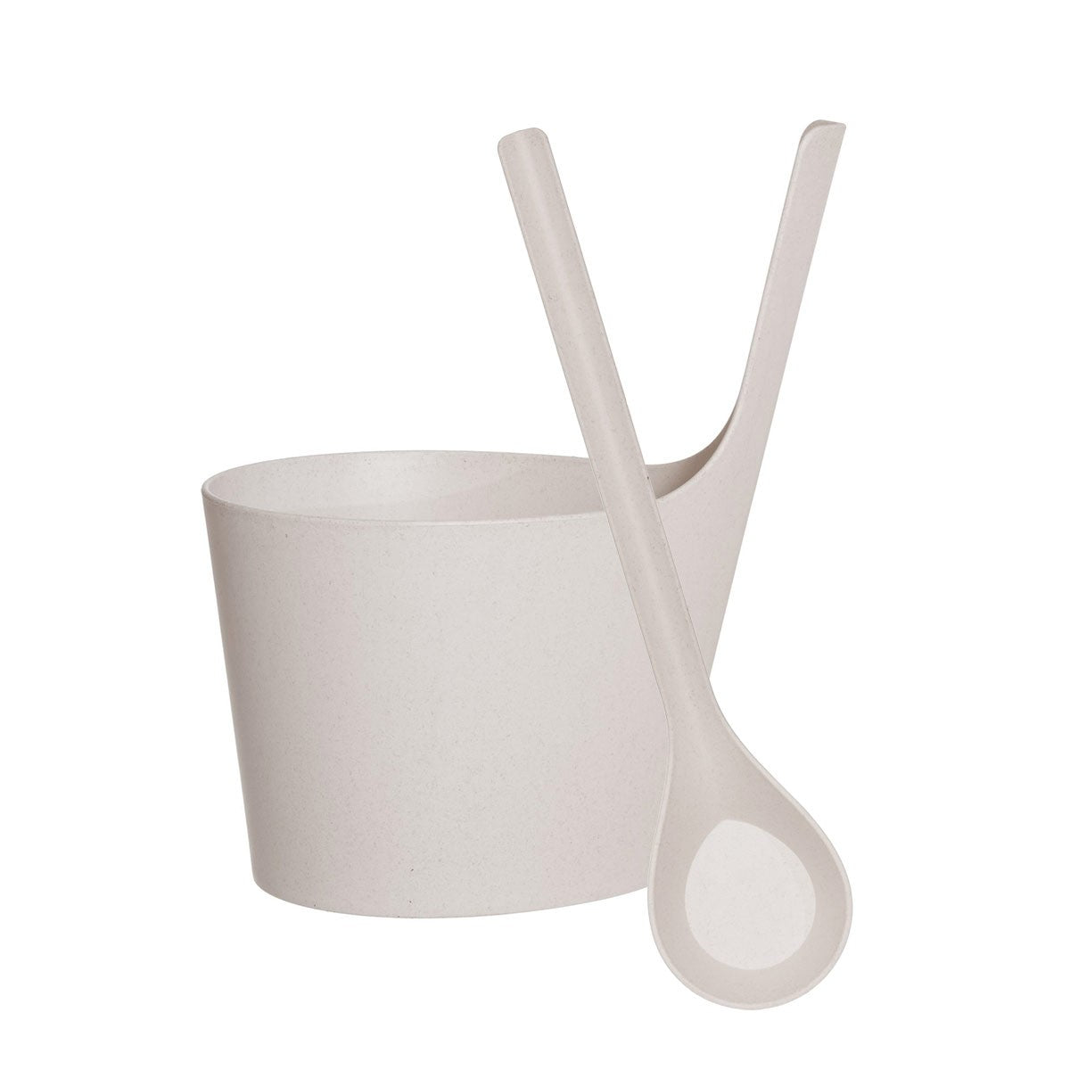 Rento Pisara Speckled Ivory Sauna Bucket & Ladle Gift Set