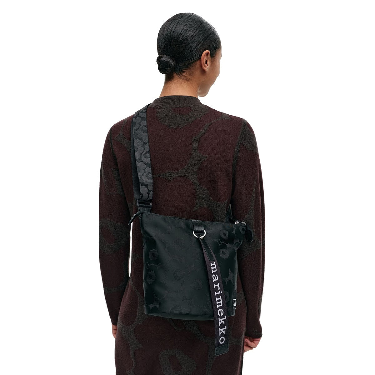 Marimekko Unikko Black Carry All Shoulder Bag