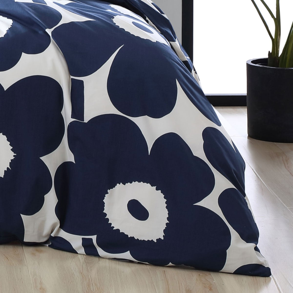 Marimekko Unikko Indigo Full / Queen Duvet Cover Set