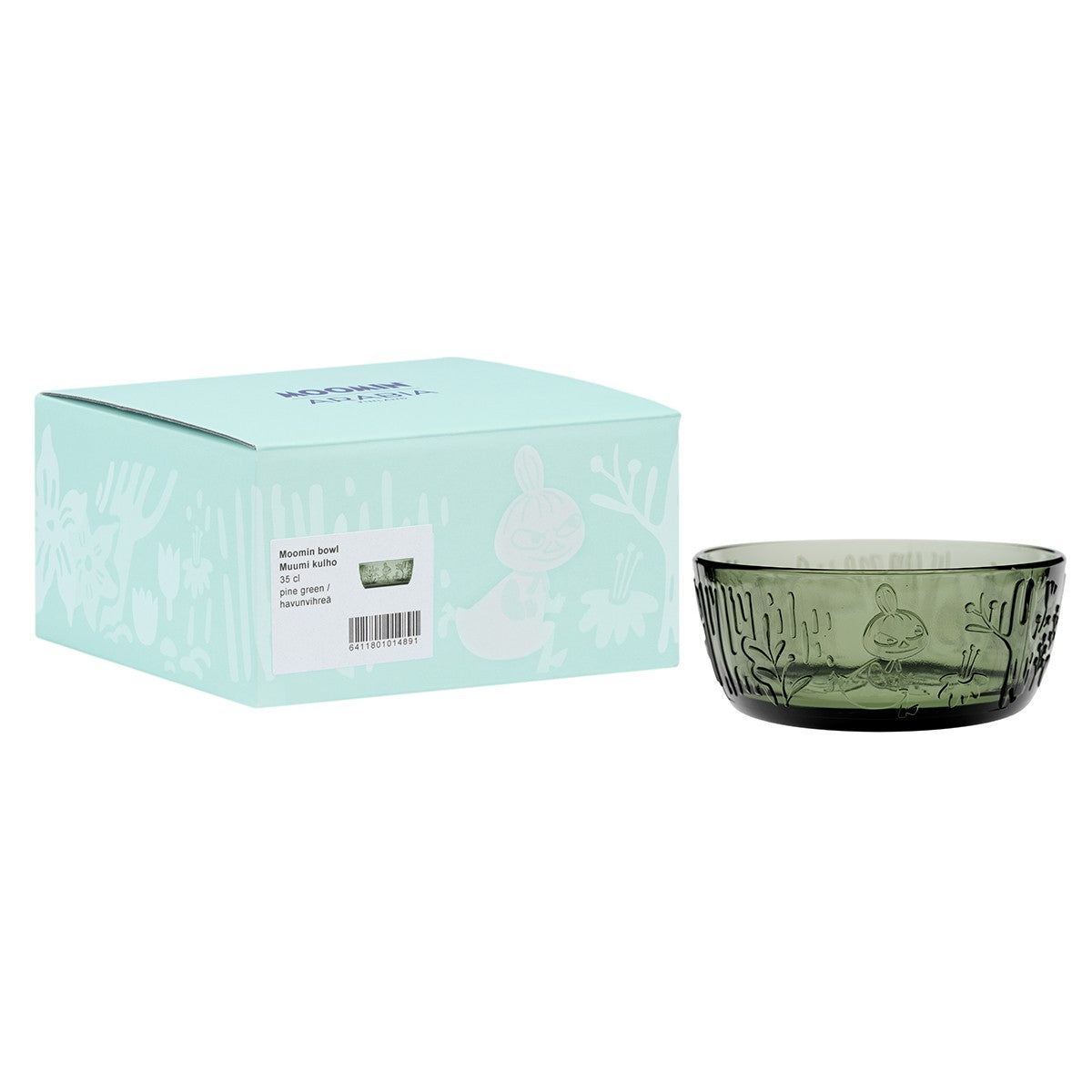 Arabia Moomin Mystical Forest Pine Green Dessert Bowl