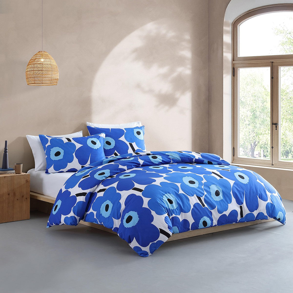Marimekko Unikko Blue Full / Queen Duvet Cover Set