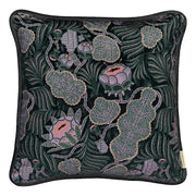 Klaus Haapaniemi Iceflower Emerald Velvet Throw Pillow