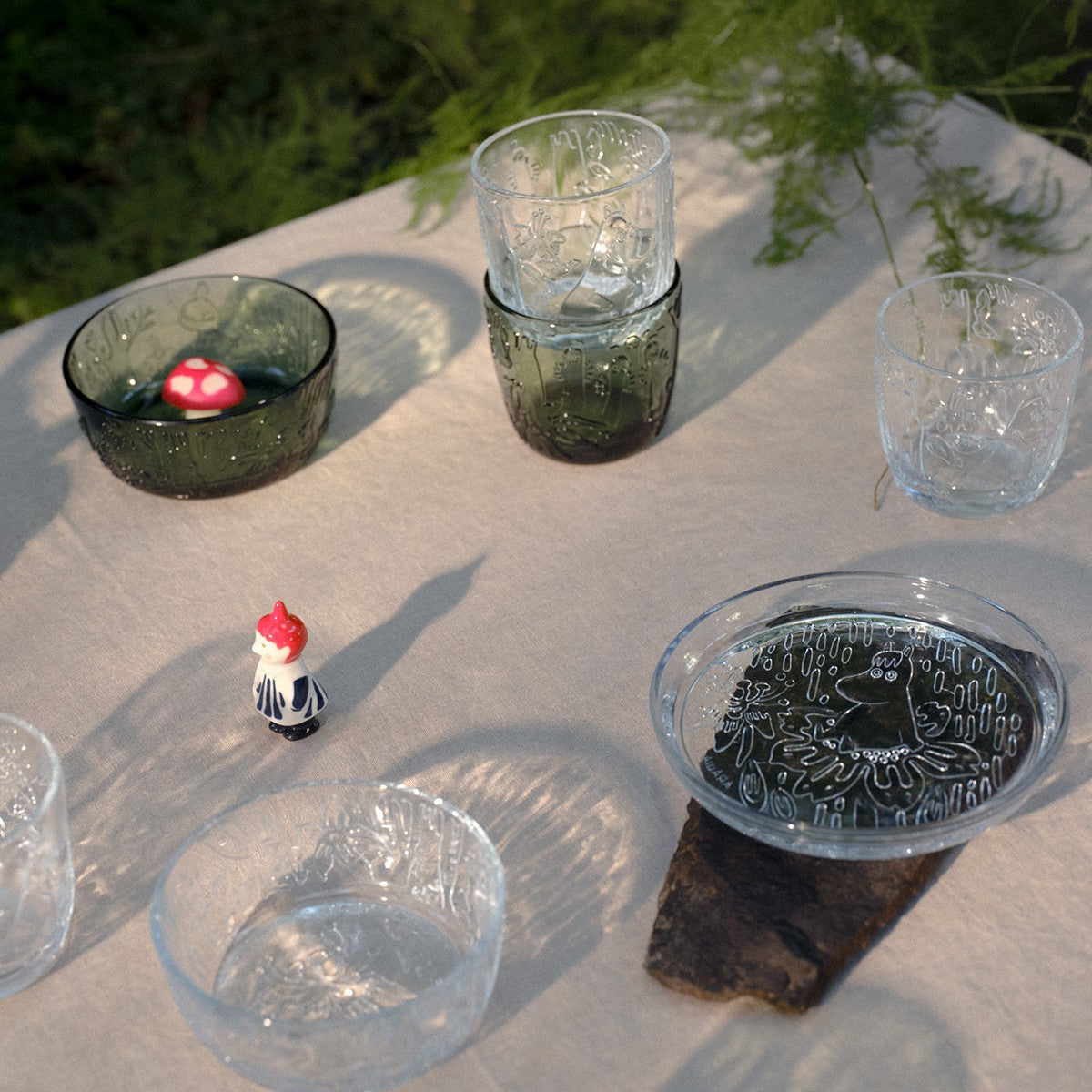 Arabia Moomin Mystical Forest Clear Glass Dessert Bowl