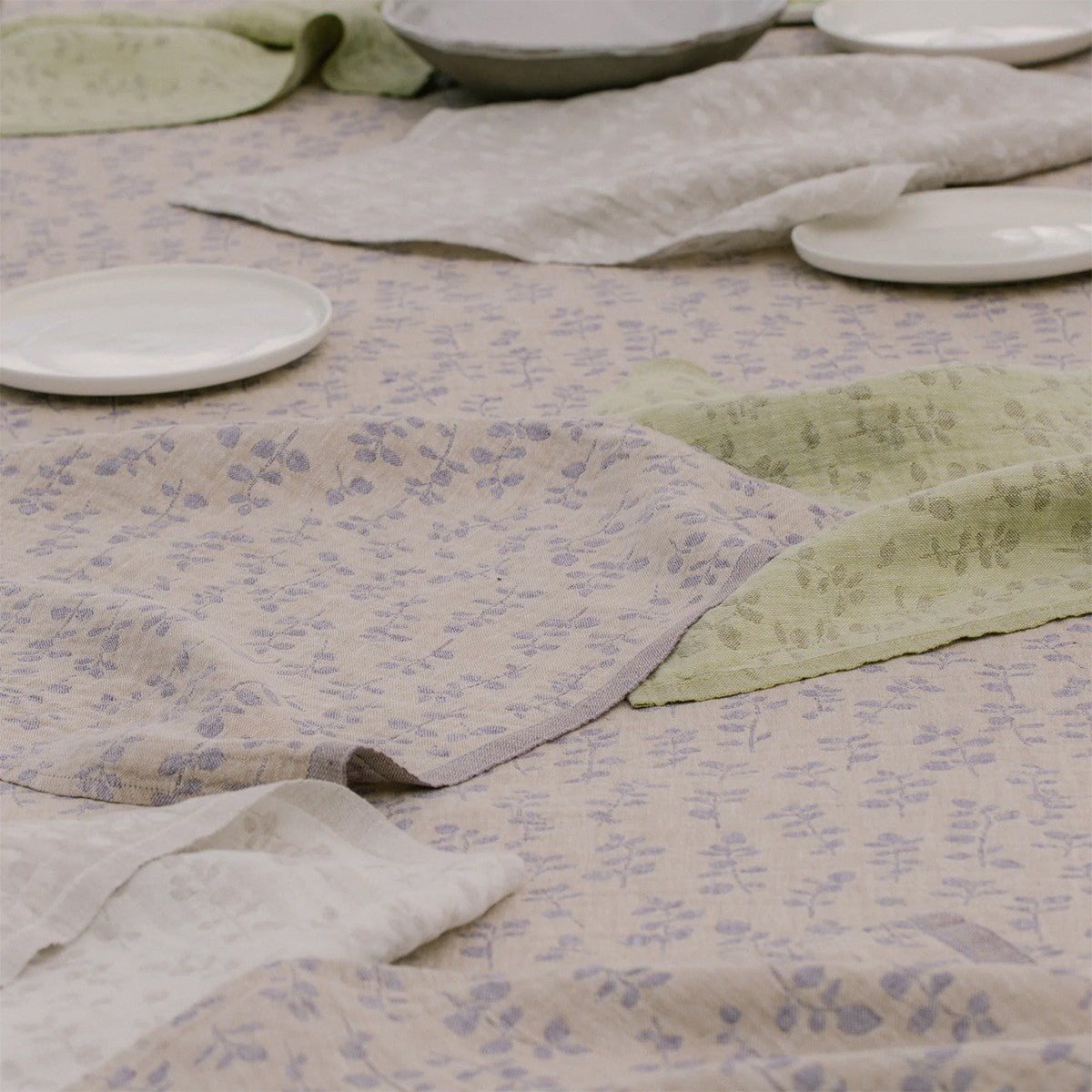 Lapuan Kankurit Meirami Beige / Lavender Napkin / Tea Towel
