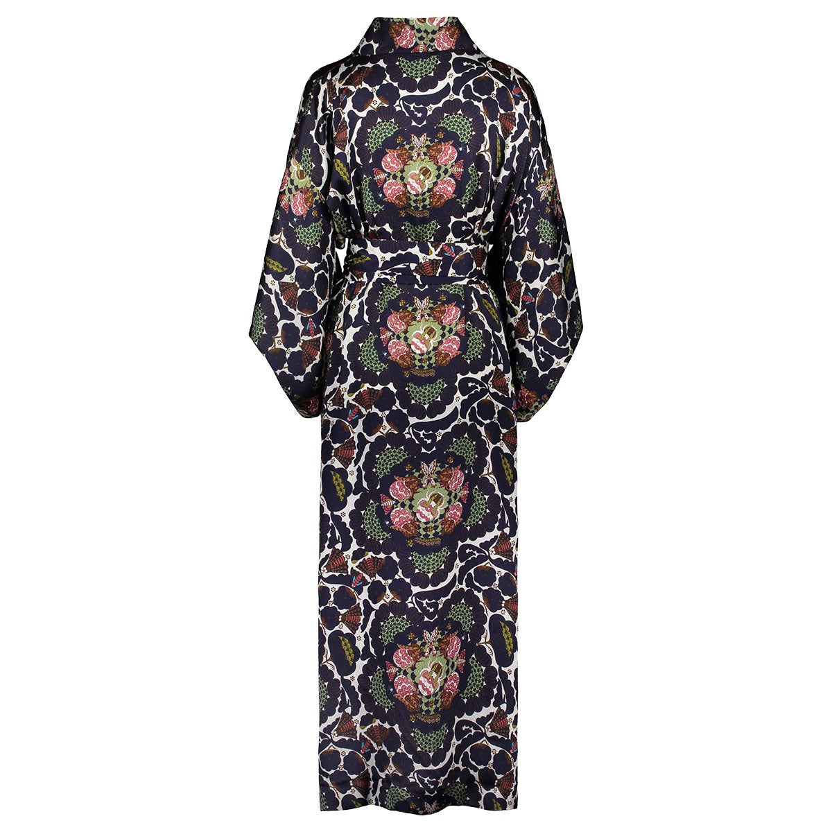 Klaus Haapaniemi Navy / White / Pink Midsummer Night Silk Kimono - One Size