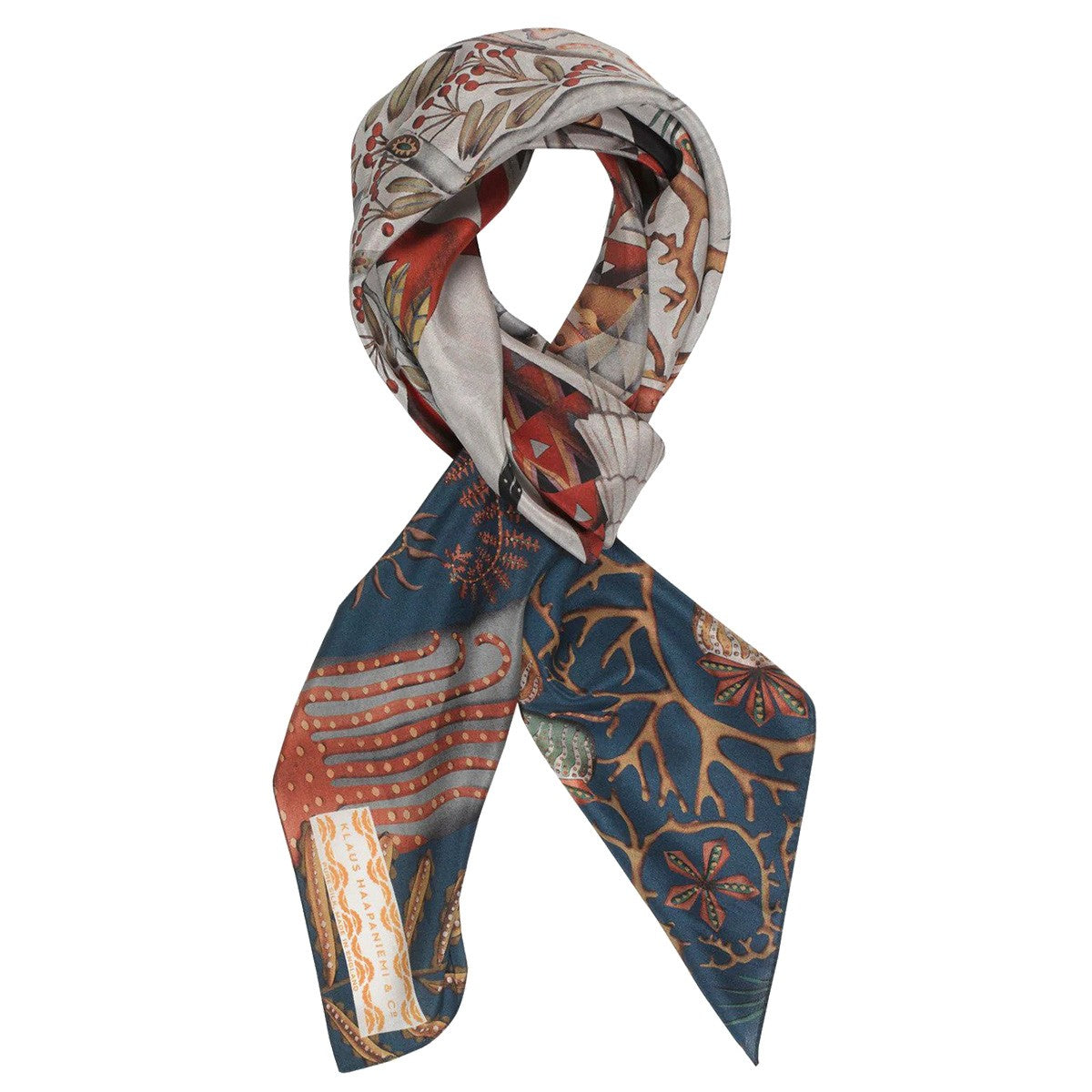 Klaus Haapaniemi Cunning Little Vixen Blue / Multicolor Silk Scarf