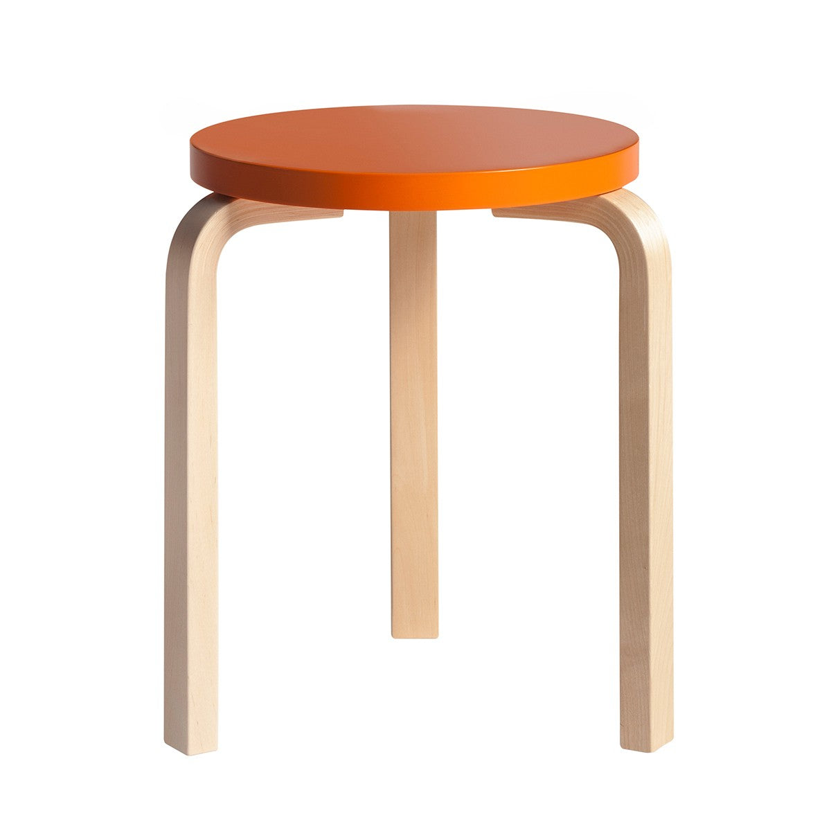 Artek Alvar Aalto Anniversary Stool 60 - Three Legged Stool - Orange