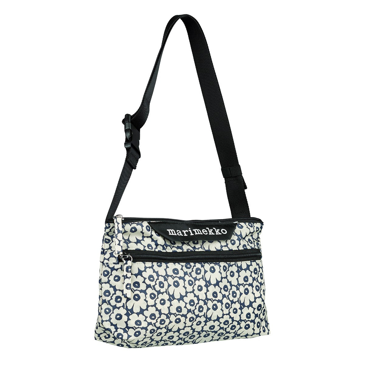 Marimekko Unikko Cream / Dark Blue Small Neat Crossbody Shoulder Bag