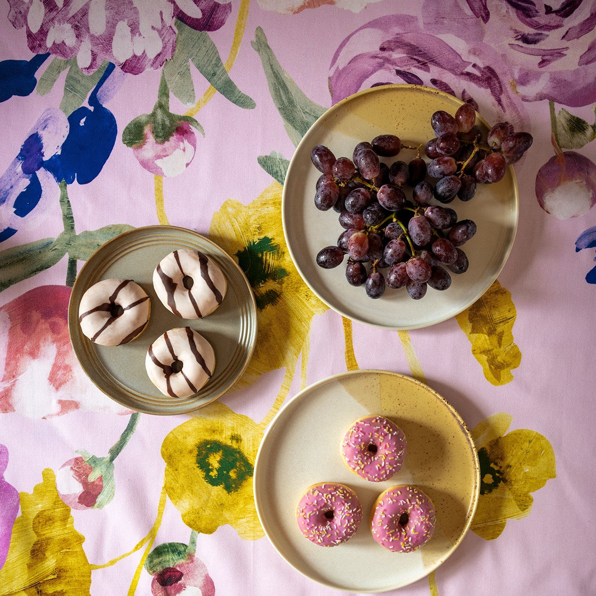 Pentik Freesia Pink / Yellow / Blue Coated Table Runner