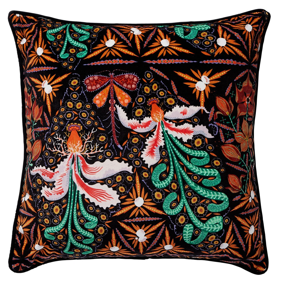 Klaus Haapaniemi Moonflower Velvet Throw Pillow