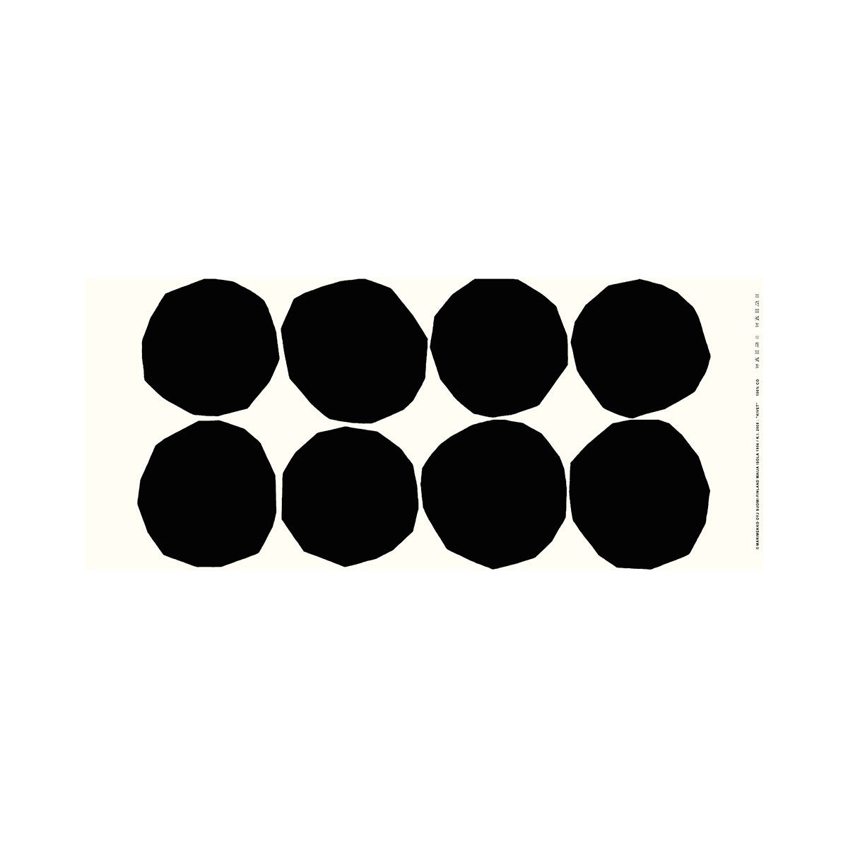 Marimekko Kivet Black / White Cotton Fabric Repeat
