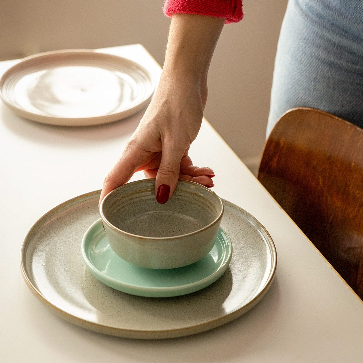 Pentik Tuntu Grey / Brown Dinner Plate