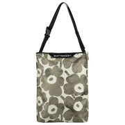 Marimekko Unikko Charcoal / Cream Medium Neat Crossbody Shoulder Bag