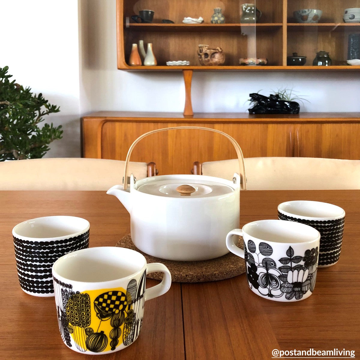 Marimekko Siirtolapuutarha White / Yellow Coffee Cup