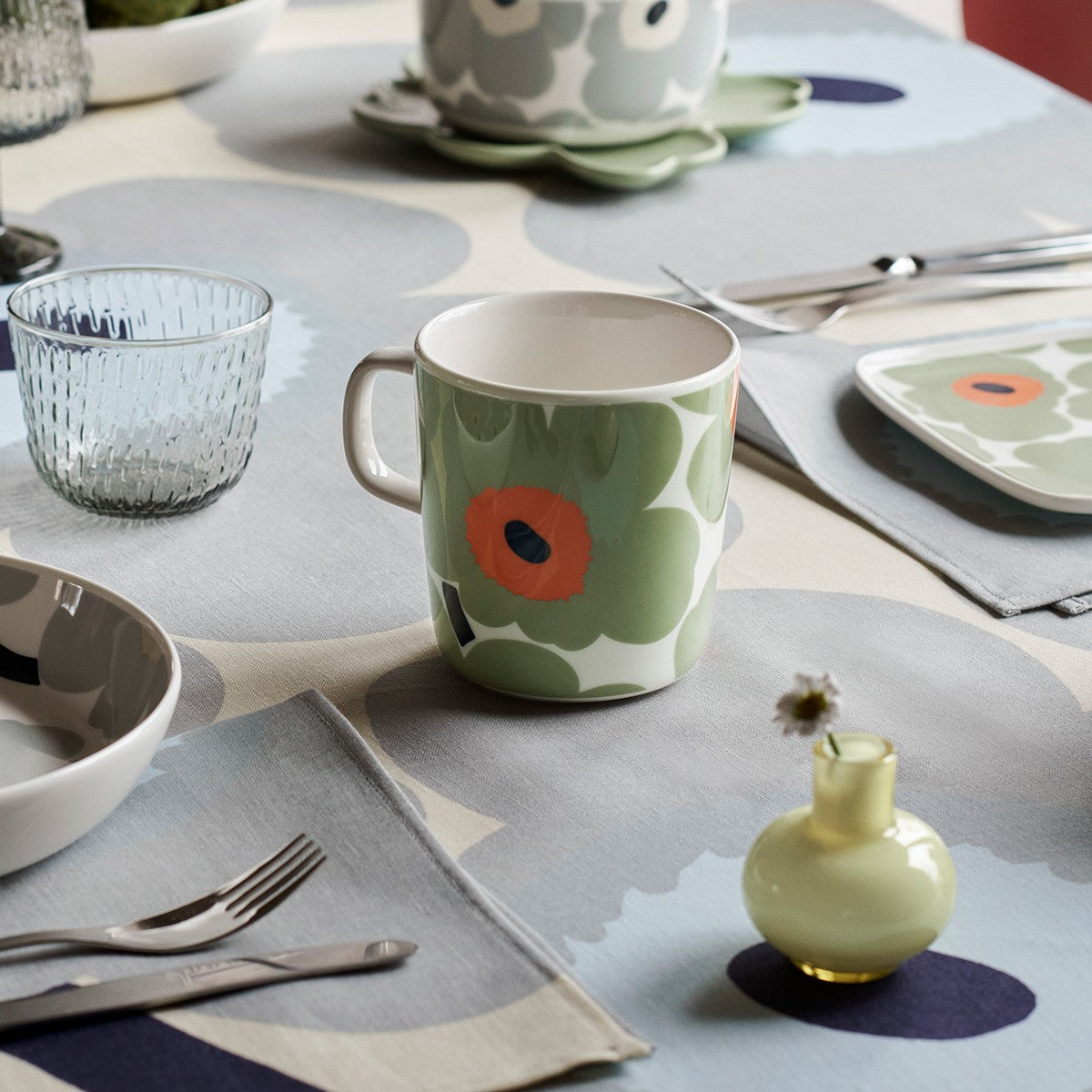 Marimekko White Asparagus Mini Vase