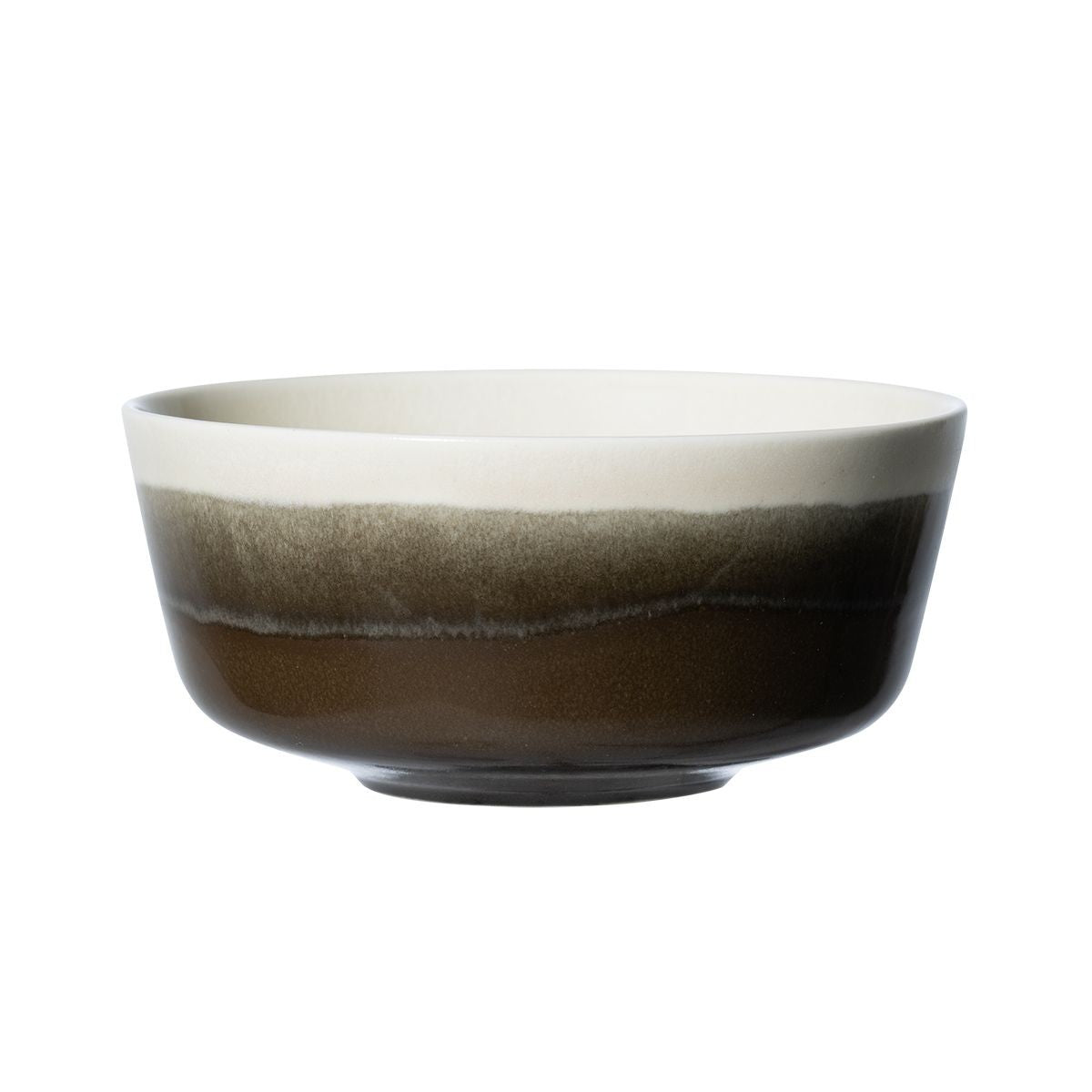 Pentik Tuntu Dark Brown / Ivory White Soup / Cereal Bowl - Finnish ...