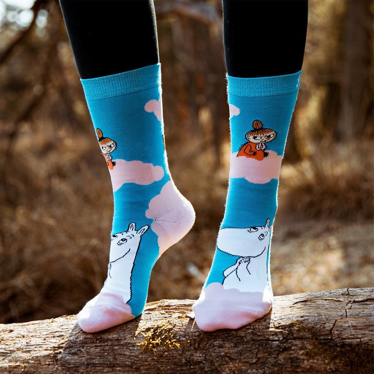 Moomin Clouds Blue Socks