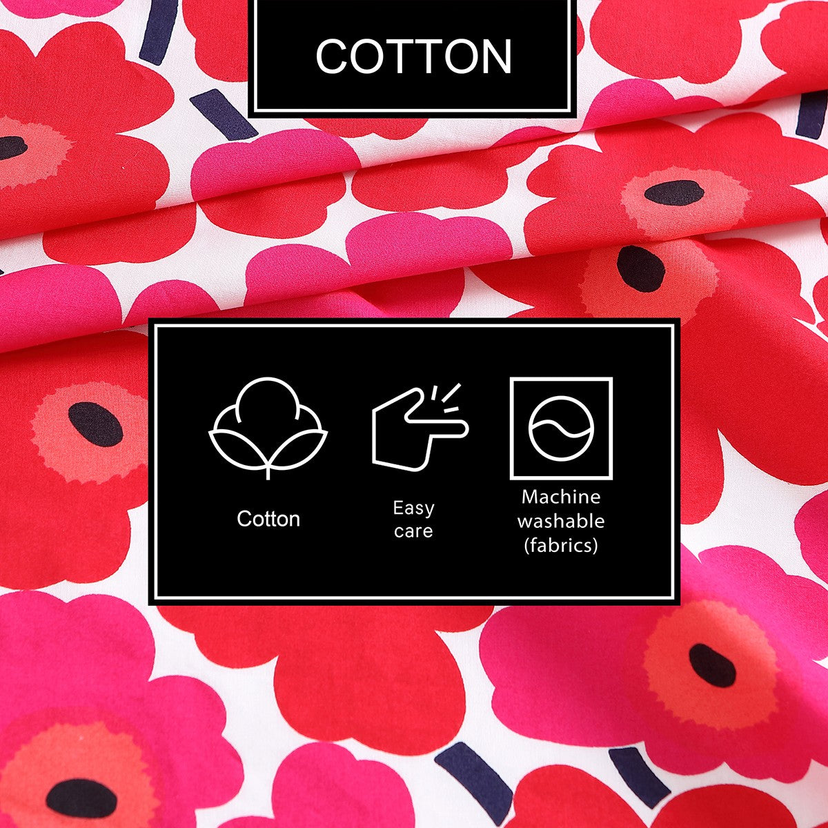 Marimekko Mini Unikko Red King Sheet Set