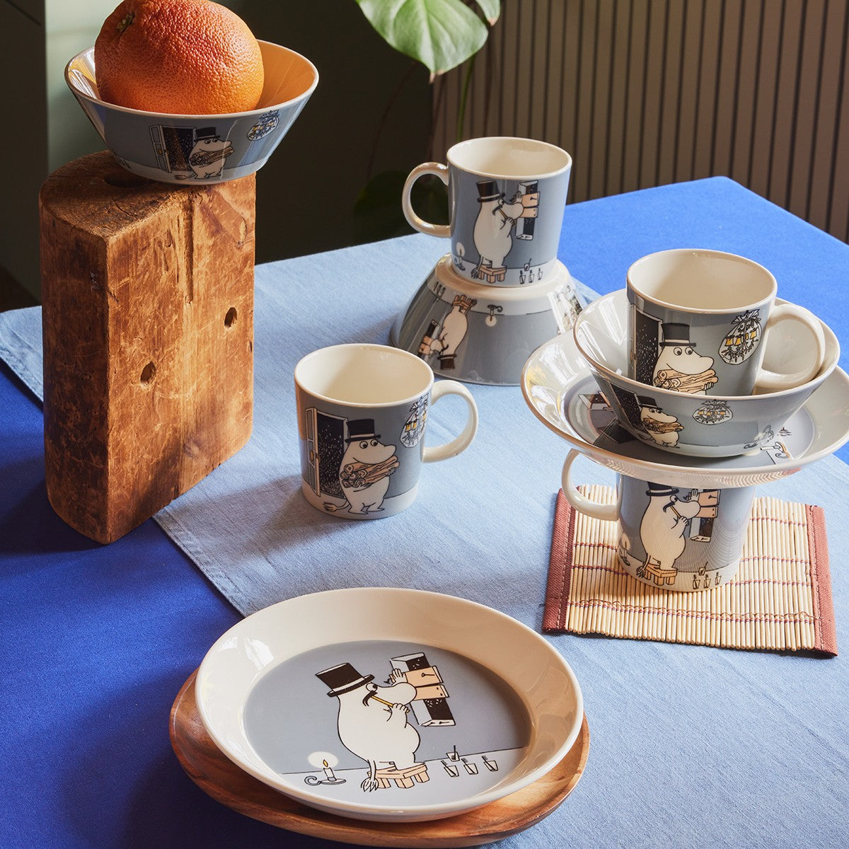 Arabia Moomin Moominpappa Grey Plate