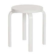 Artek Alvar Aalto E60 - Four Legged Stool - White Lacquered