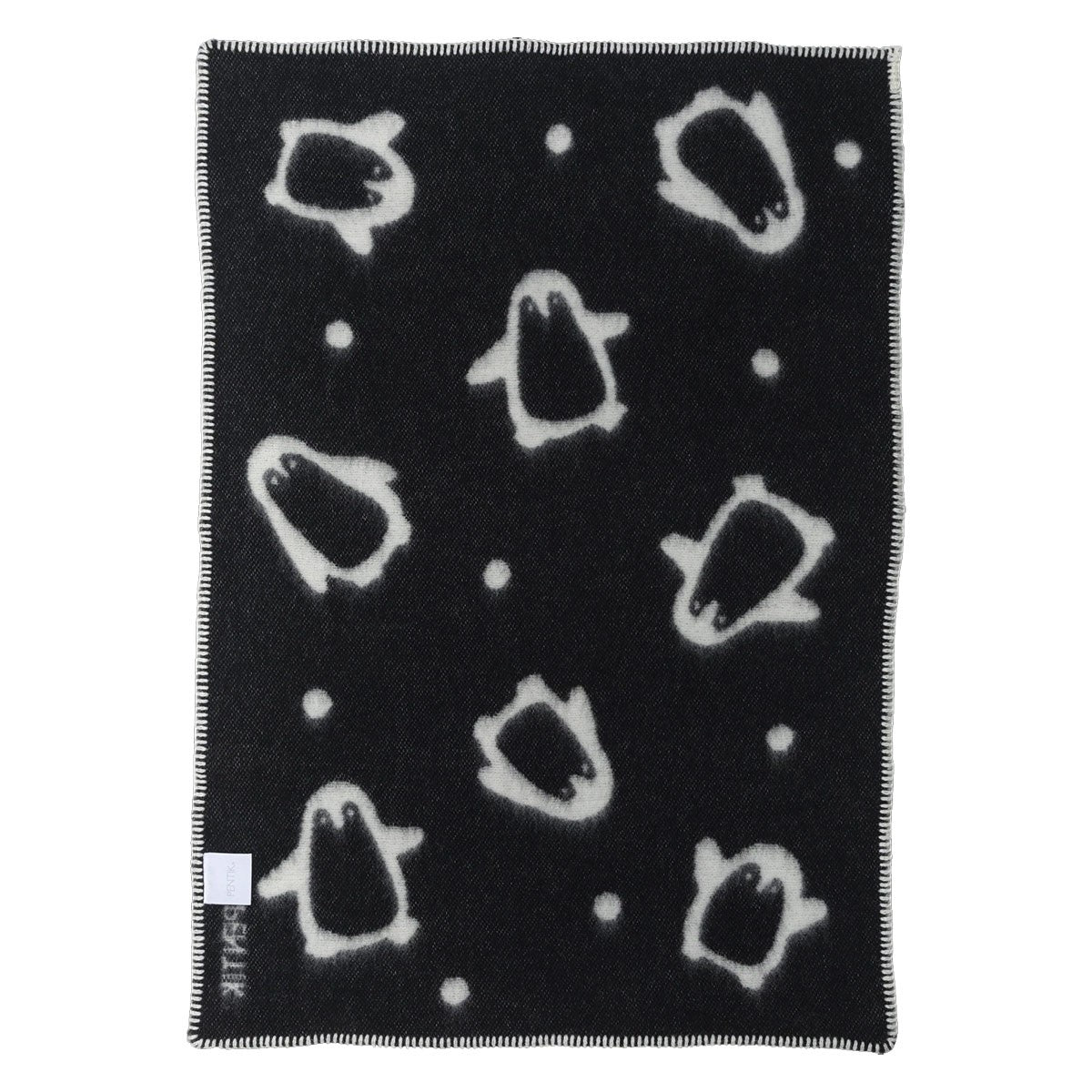 Pentik Pingviini White / Black Baby Blanket