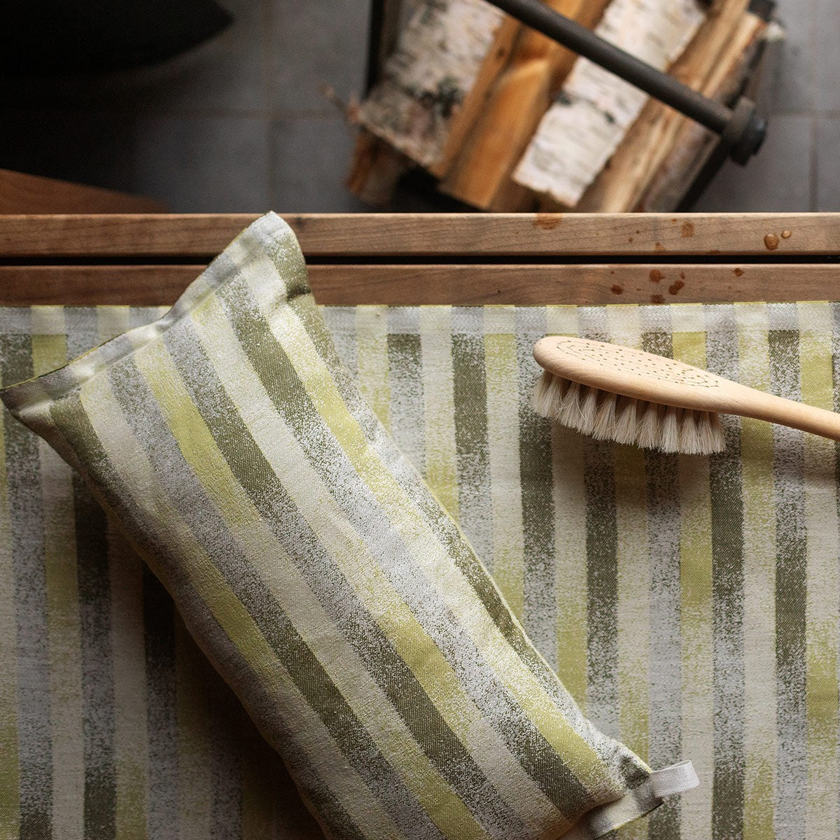 Lapuan Kankurit Hohto Green / White Sauna Pillow