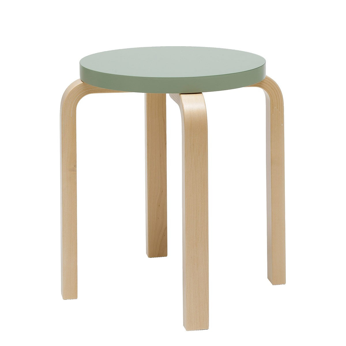 Artek Alvar Aalto Anniversary Stool E60 - Four Legged Stool - Green