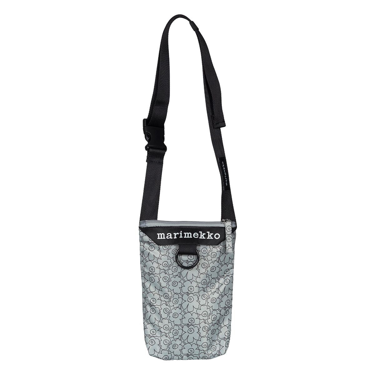 Marimekko Piirto Unikko Grey / Black Neat Phone Pocket Bag