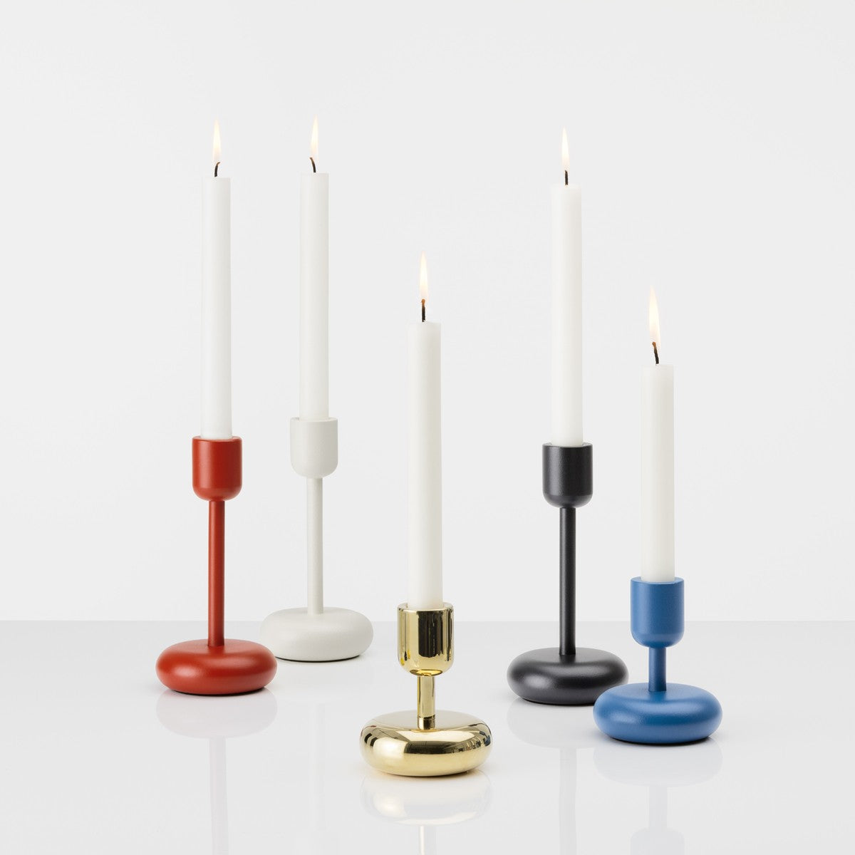 iittala Nappula Dark Grey Tall Candle Holder