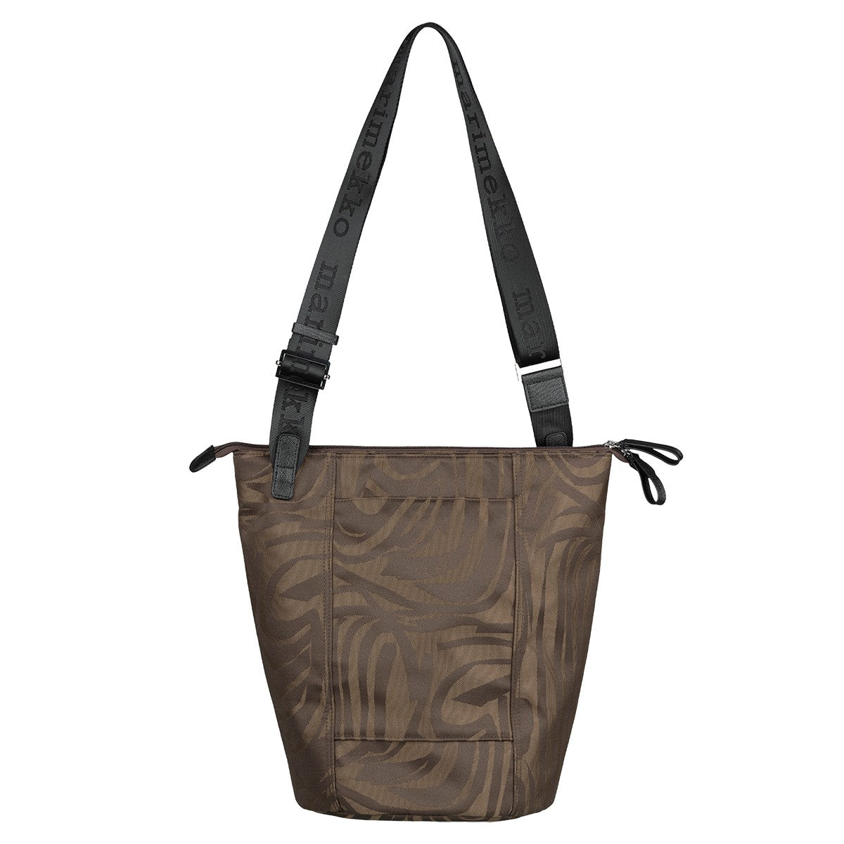 Marimekko Jokuraita Brown / Black All Day Bucket Shoulder Bag