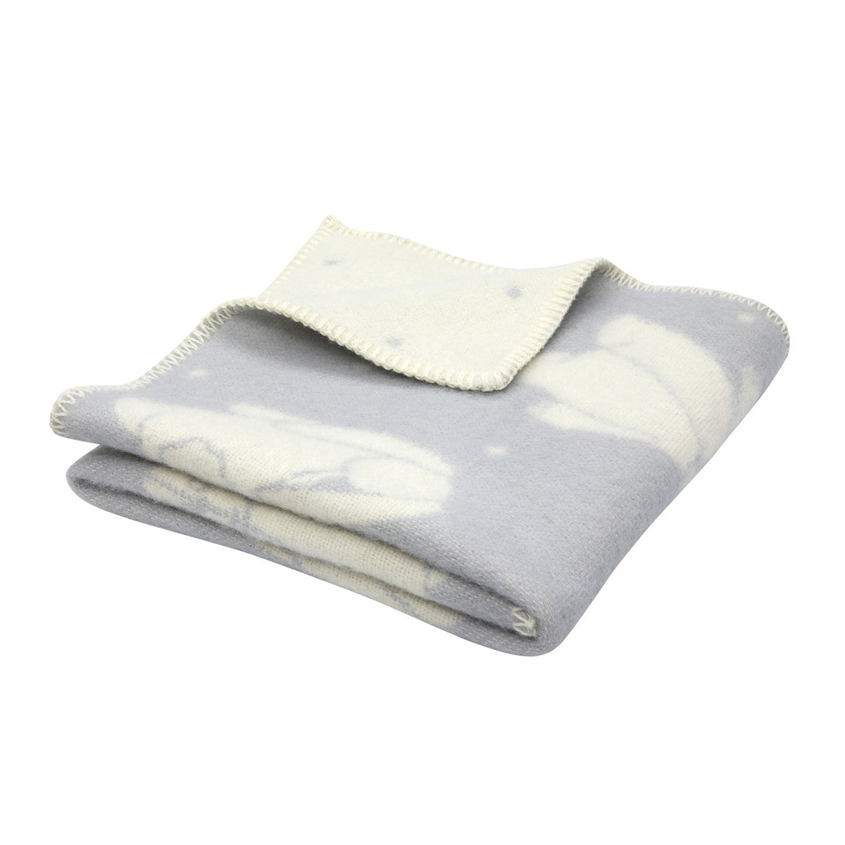 Pentik Halipupu Light Grey / White Baby Blanket