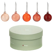 iittala Red Glass Ball Ornaments - Gift Set of 5