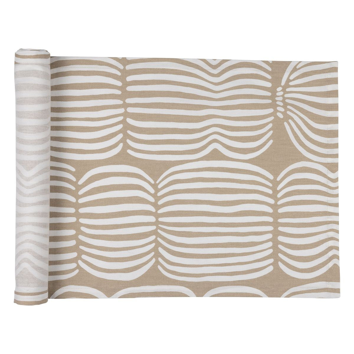 Pentik Vilja Light Brown / White Coated Table Runner