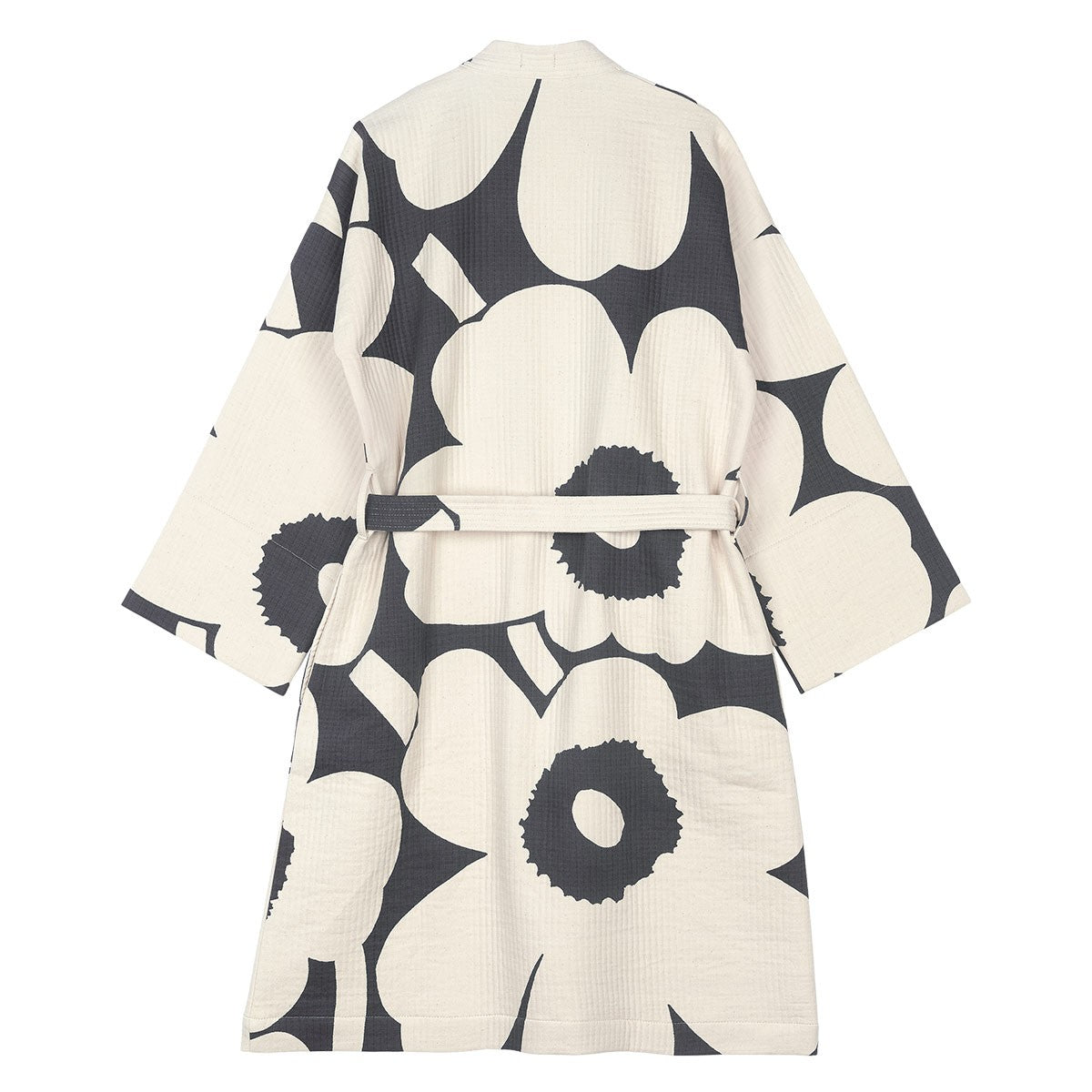 Marimekko Unikko Off White / Charcoal Bathrobe