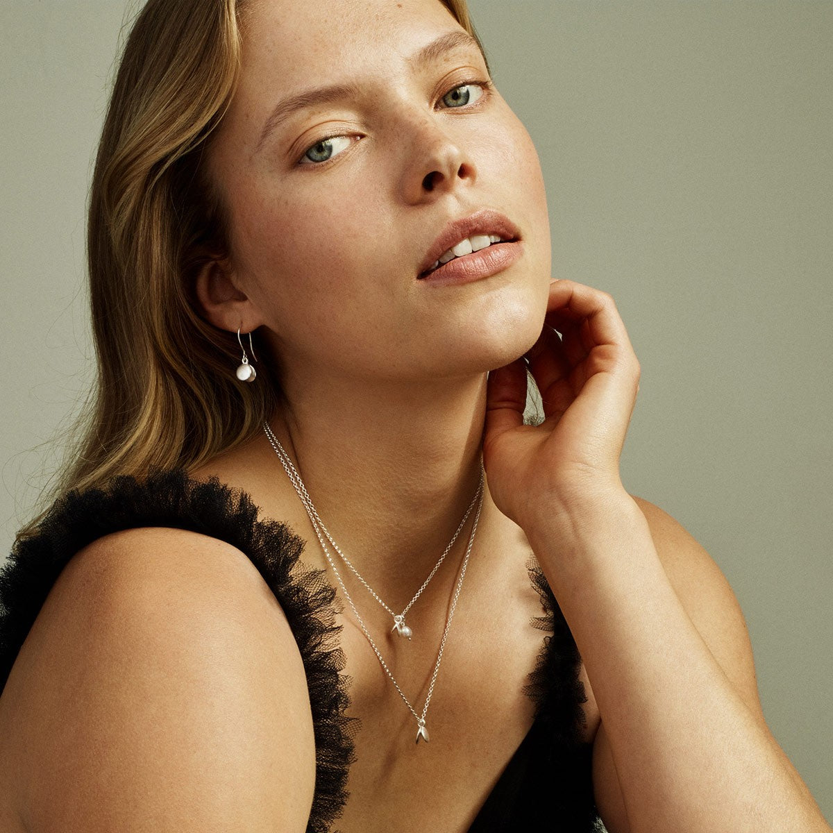Kalevala Lucky Pearl Silver Earrings