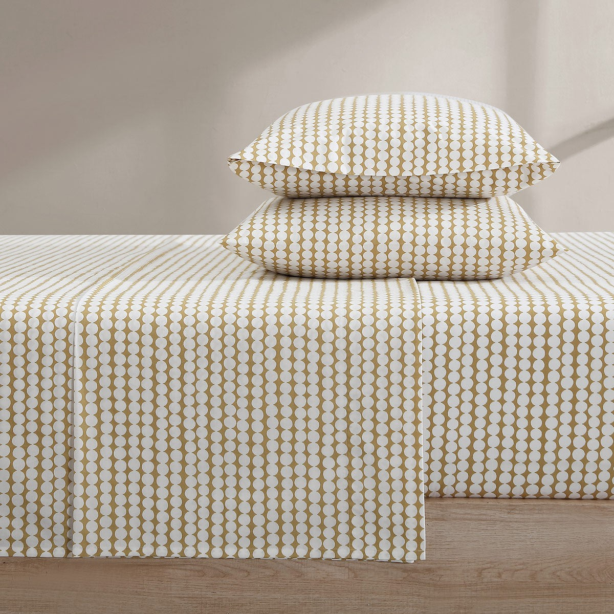 Marimekko Pikku Rasymatto Beige / White Queen Sheet Set