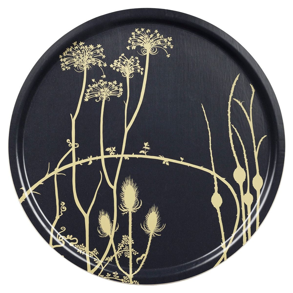 Marimekko Vuoren Kasvit Straw / Black Large Serving Tray