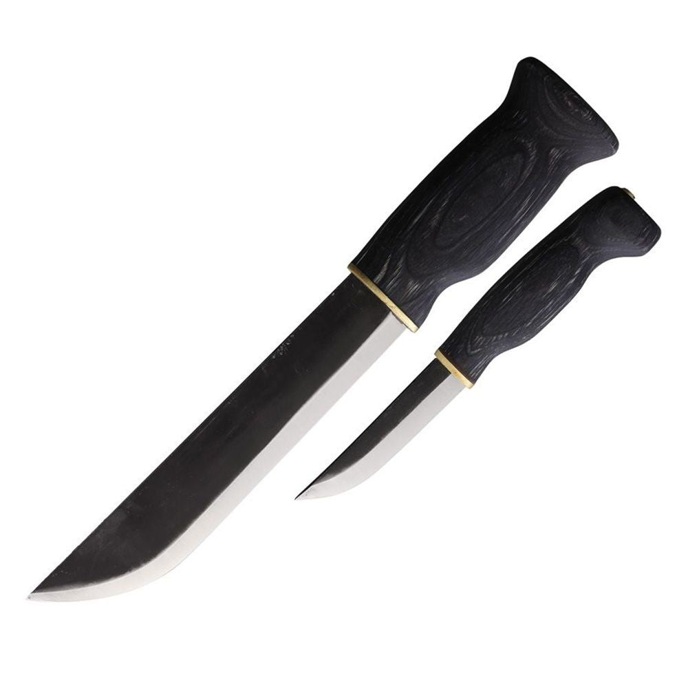 Wood Jewel Big Double Fixed Blade Knife Set