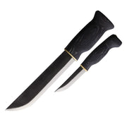 Wood Jewel Big Double Fixed Blade Knife Set