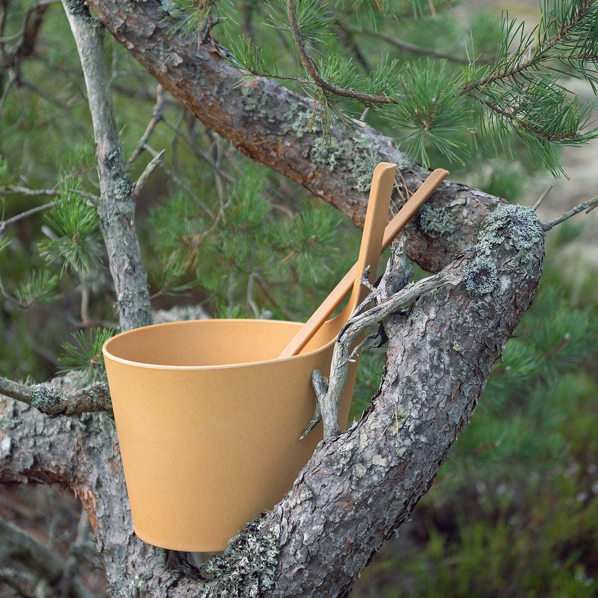 Rento Pisara Natural Speckled Brown Sauna Bucket
