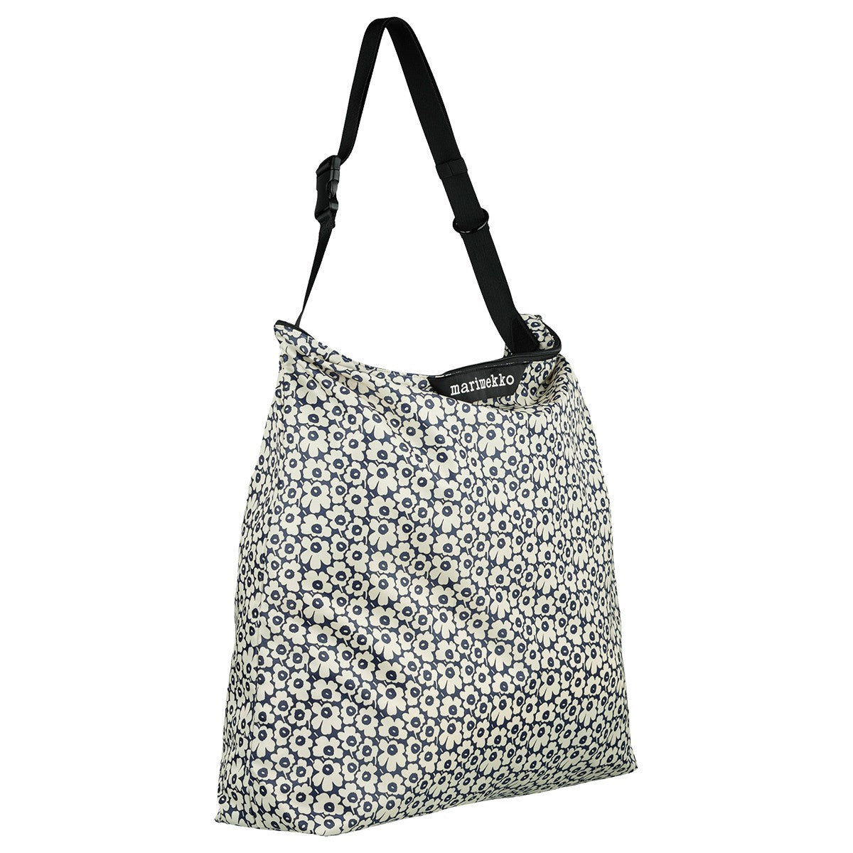 Marimekko Mini Unikko Cream / Dark Blue Large Neat Crossbody Shoulder Bag