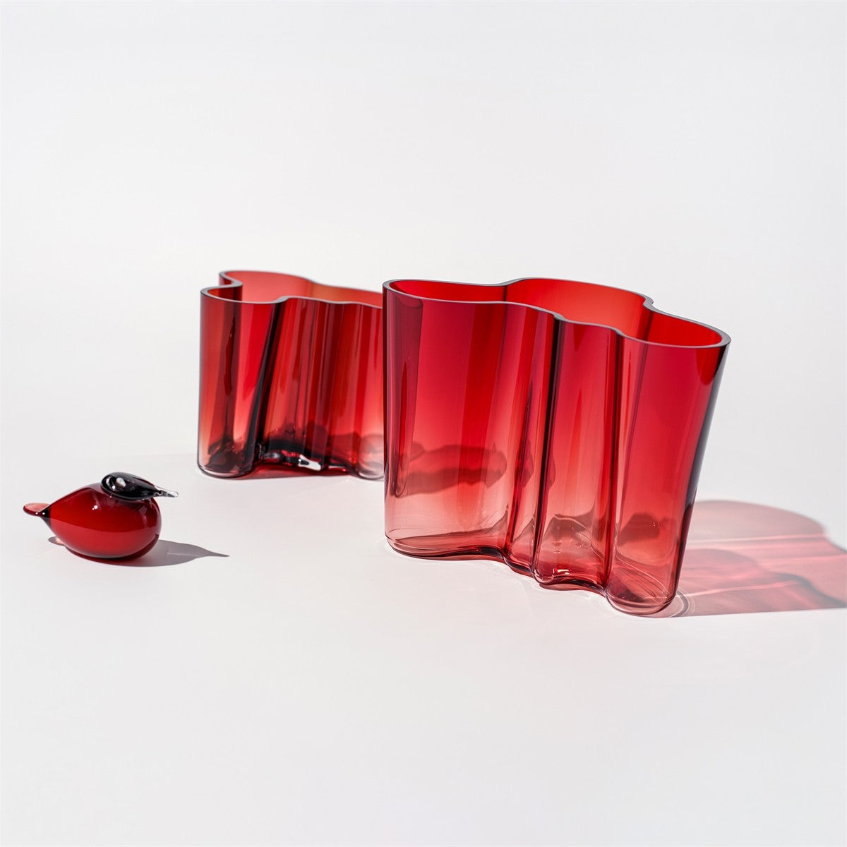 iittala Aalto Cranberry Vase - 6-1/4"