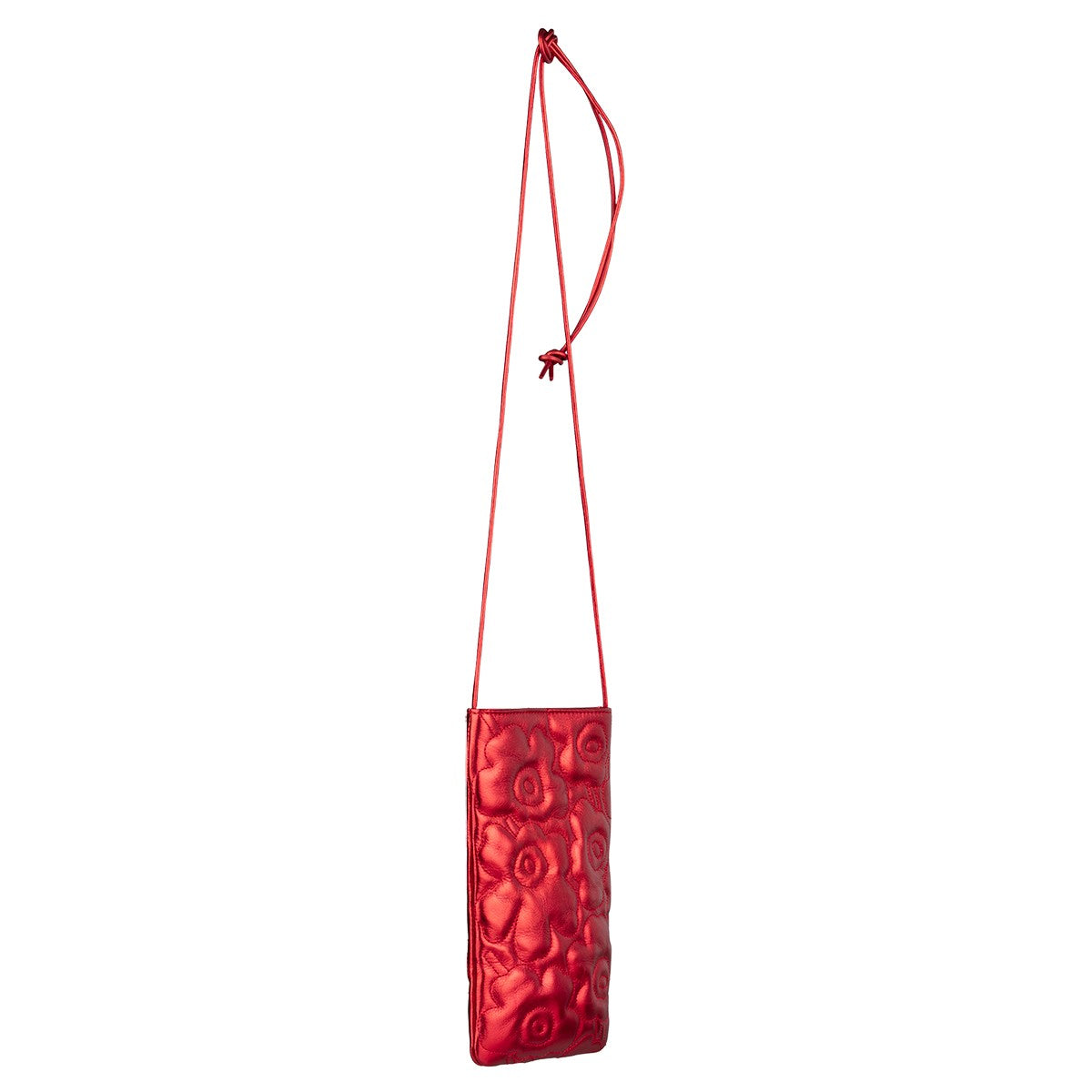 Marimekko Unikko Shiny Red Phone Pocket Shoulder Bag