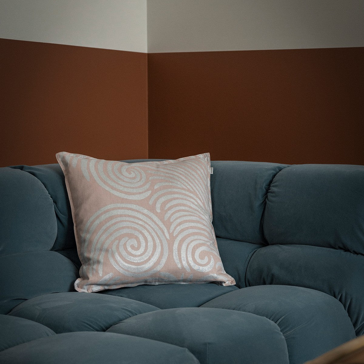 Pentik Kiehinen Pink / Silver Throw Pillow