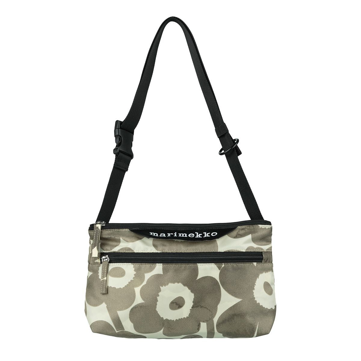 Marimekko Unikko Charcoal / Cream Small Neat Crossbody Shoulder Bag