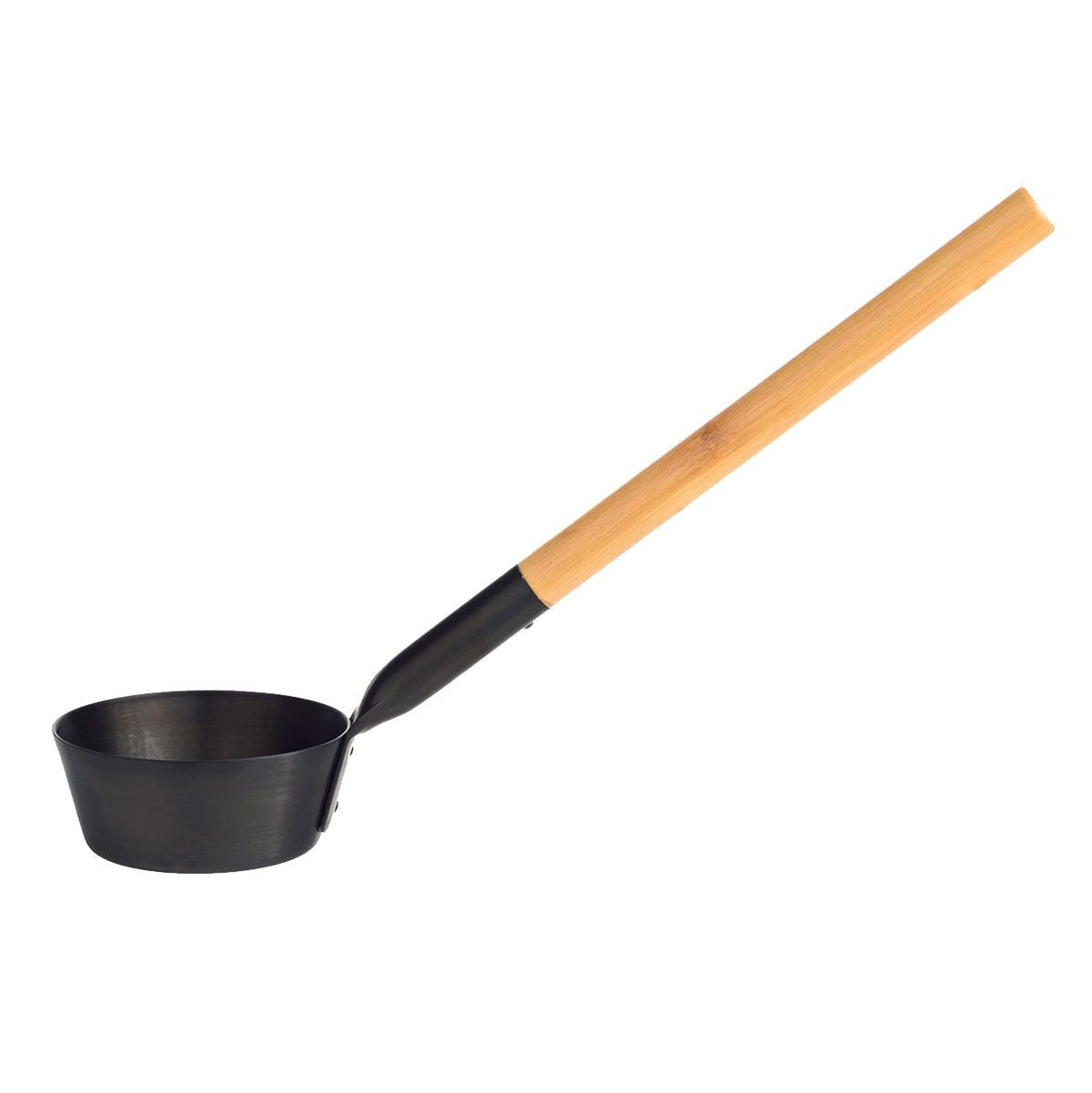 Rento Aluminum / Bamboo Black Sauna Ladle